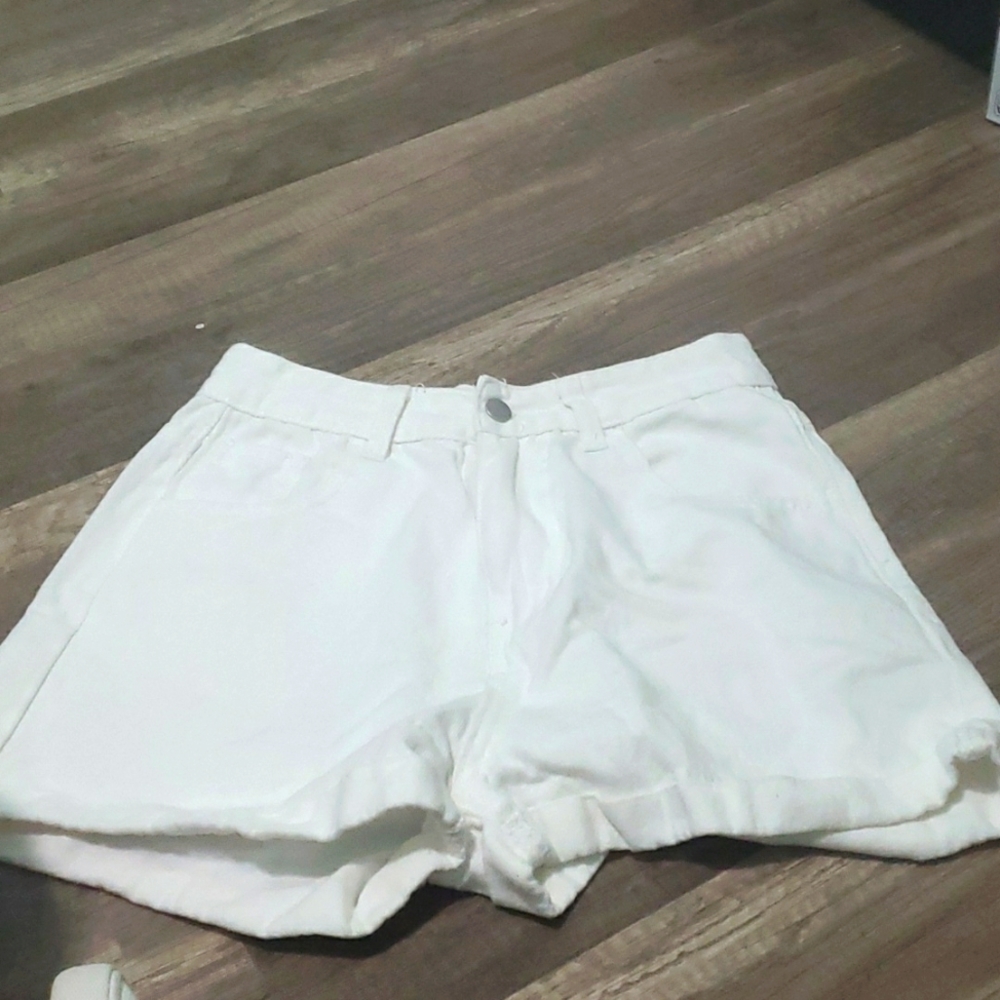 White Denim Shorts